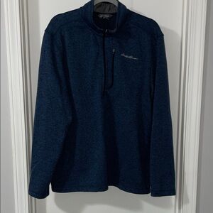 Eddie Bauer Navy Half- Zip Sweater